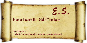 Eberhardt Sándor névjegykártya
