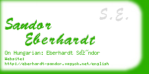 sandor eberhardt business card